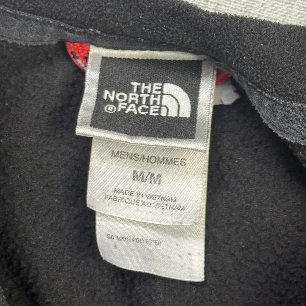 The North Face Fleece Sweatshirt Mens M Black Pullover Outdoor Polyester Logo